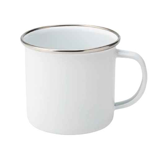 11oz Camping Coffee Cup Silver Rim SKU#11UCCCSR