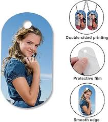 Sublimation Blank Tag Aluminum White Necklace SKU#ADOGTAG