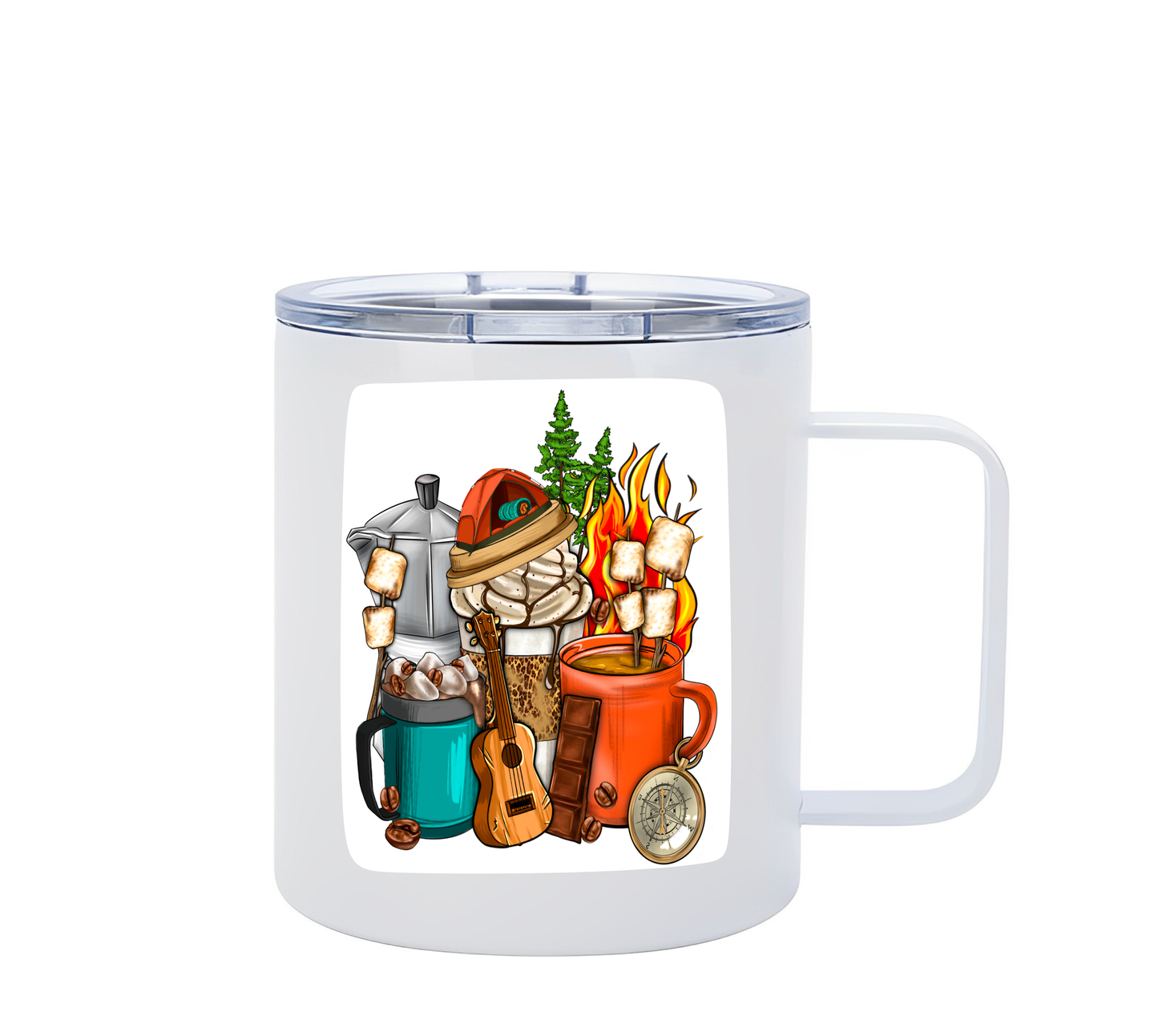 HOGG 10oz Coffee Tumbler w/ Handle & Lid SKU#10HCTHLCC14