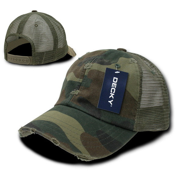 Decky 110 6 Panel Low Profile Relaxed Vintage Trucker Hat SKU#DKY-110