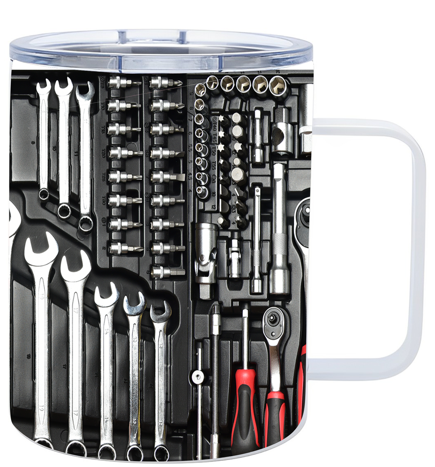 12oz Coffee Tumbler with Handle & Lid SKU#12UCTHLCC28