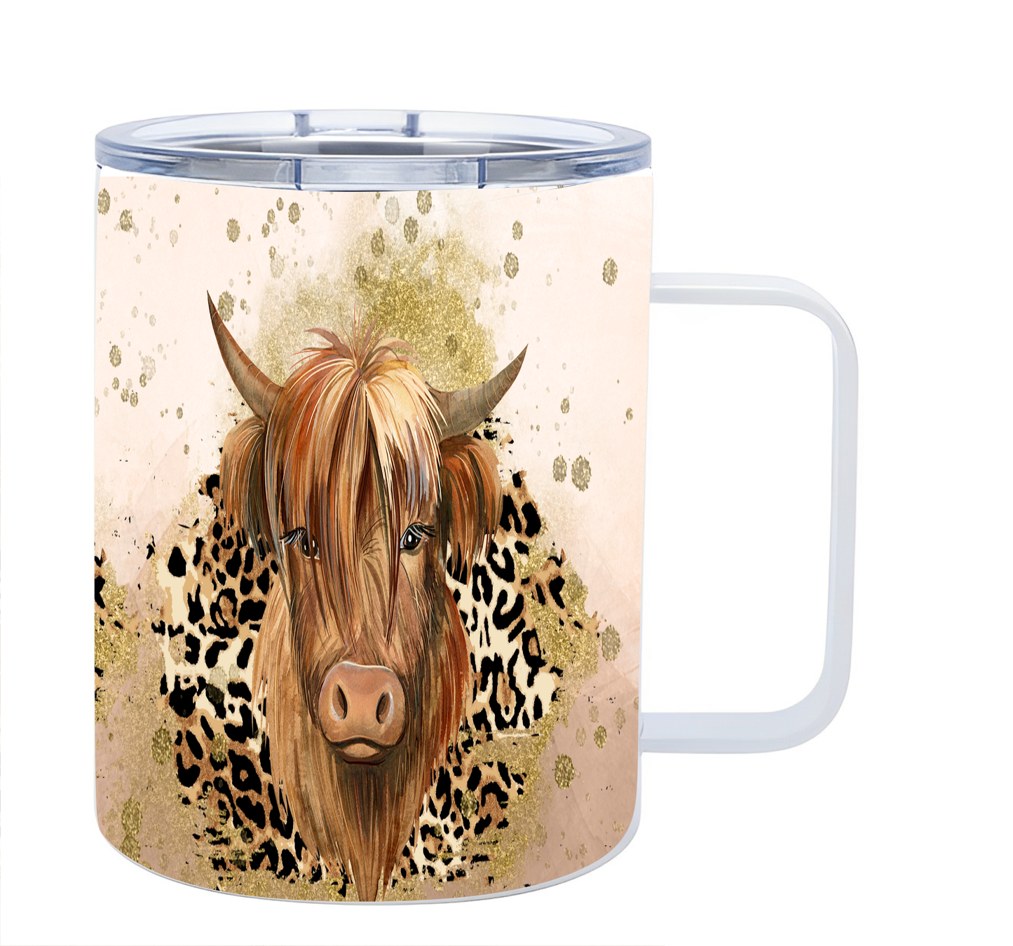 12oz Coffee Tumbler with Handle & Lid SKU#12UCTHLCC32