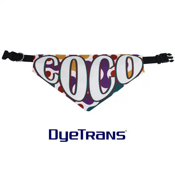 Pet Scarf w/Collar Blk COLLAR w/White Scarf Medium SKU#PETSCARF02