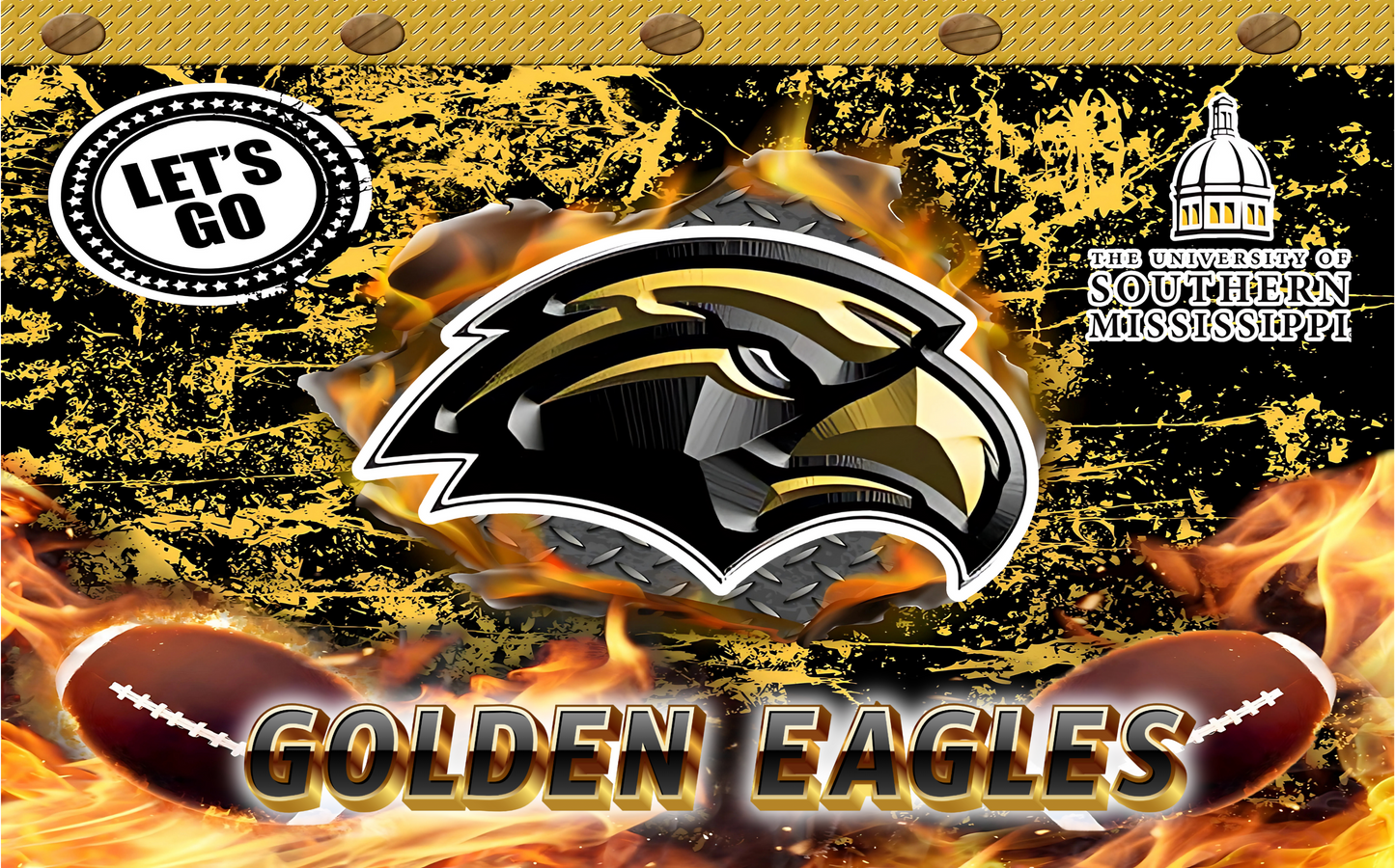 Liberty Bags - Sublimation Dornier Rug USM GOLDEN EAGLES PSB5080 SKU#LBSDRPS508008666000RUG104