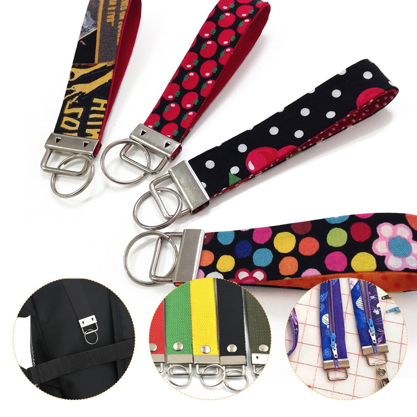 Custom 1" Wristlet Keychain SKU#WRISTFOB