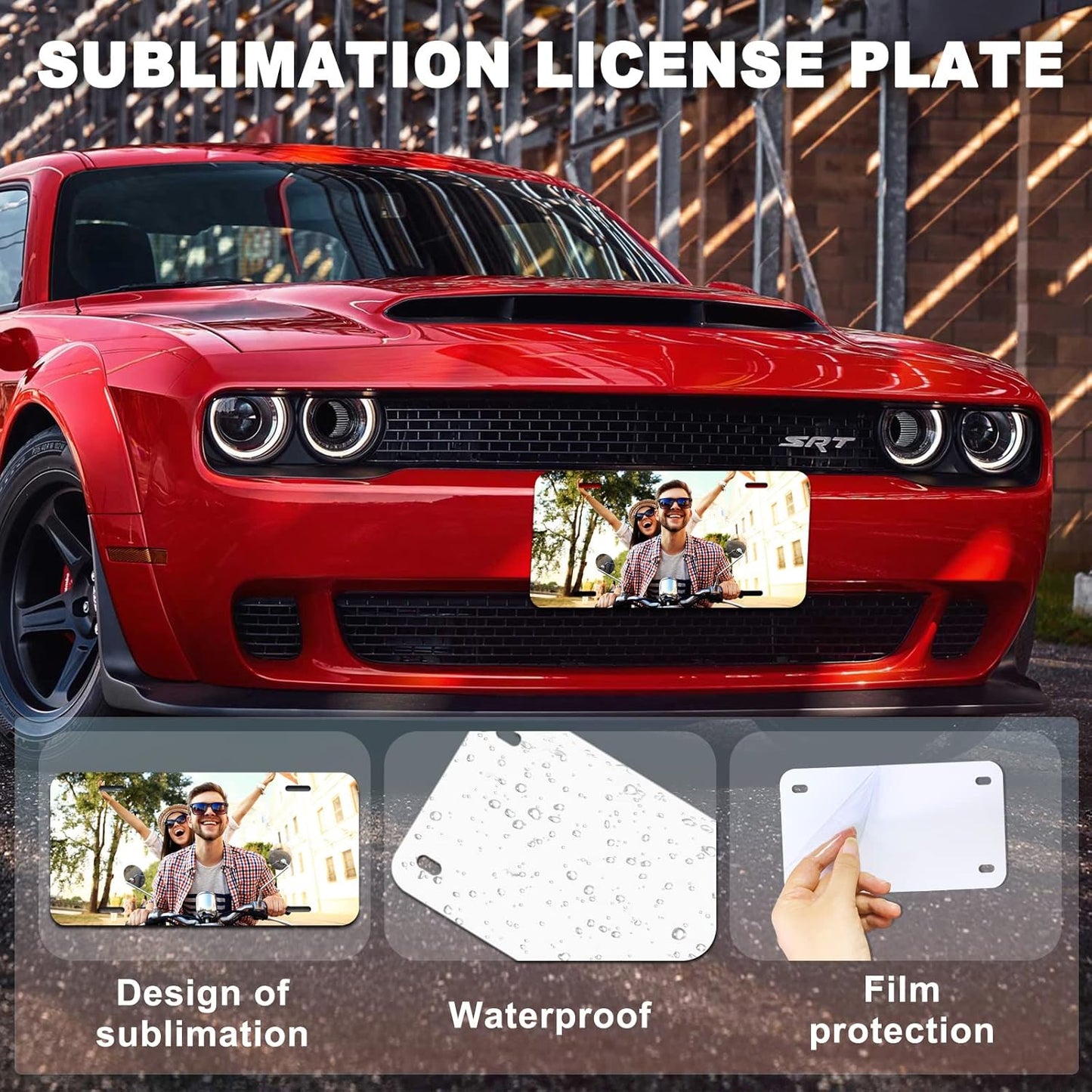 Car License Sublimation 12X6in Metal Automotive Plates 0.45mm SKU#ASMALP12X6