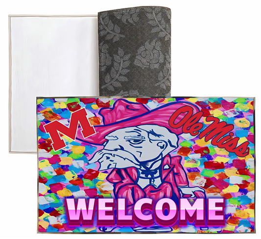 Liberty Bags - Sublimation Dornier Rug University of Mississippi Ole Miss Rebels Welcome  PSB5080 SKU#LBSDRPS508008666000MSRUG18