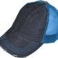 Vintage Trucker Hats - Cotton Low Profile Unstructured Washed Ripped Frayed BK Trucker - 21504 SKU#HT_BKC_2990