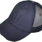 Vintage Trucker Hats - Cotton Low Profile Unstructured Washed Ripped Frayed BK Trucker - 21504 SKU#HT_BKC_2990