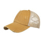 TOPTIE Ponytail Hat Distressed Vintage Cap Messy High Bun Washed Baseball Cap for Women SKU#3CAP-PA0