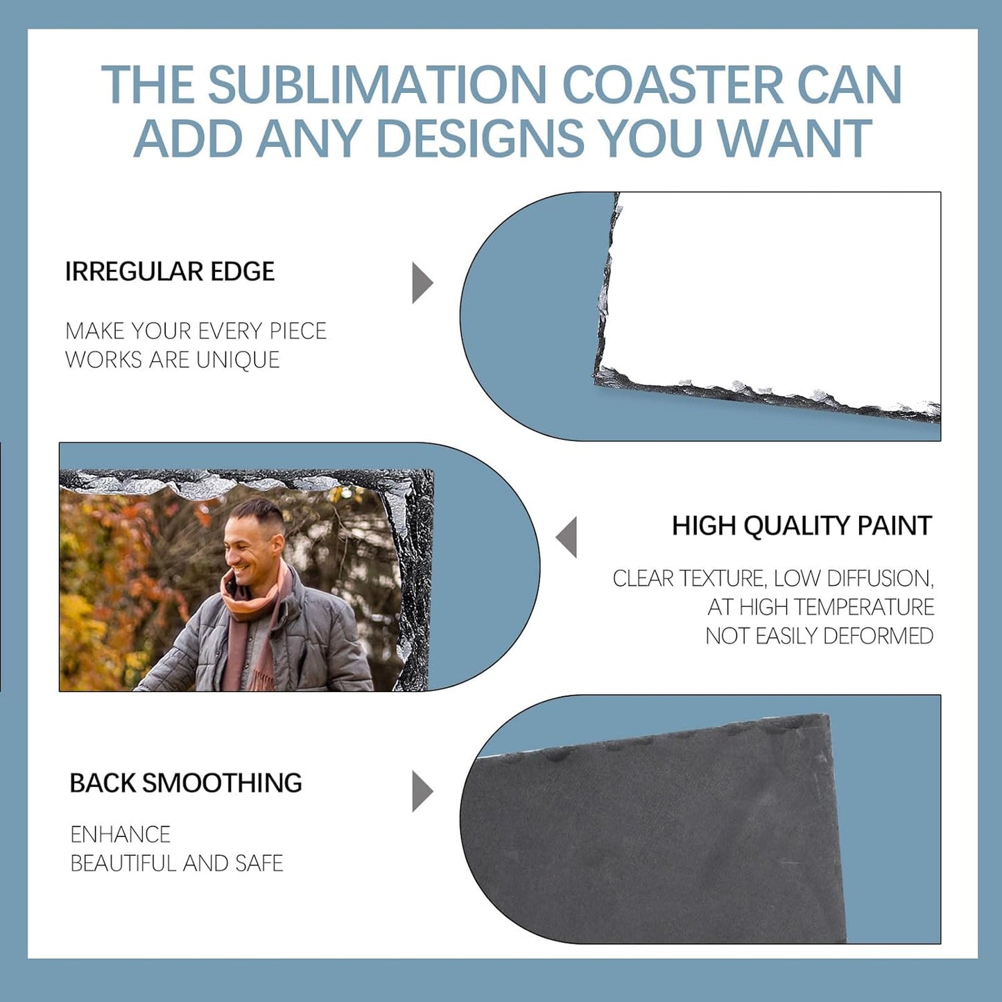 Sublimation Slate Photo Frame 5.7"X7.7" SKU#5.7X7.7SPDF