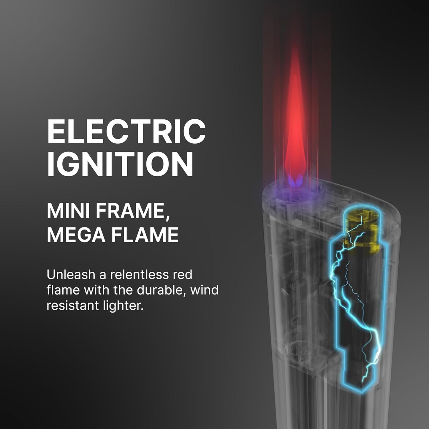 MK Lighter Jet-Hue Windproof Butane Refillable Lighters SKU#MKLFR