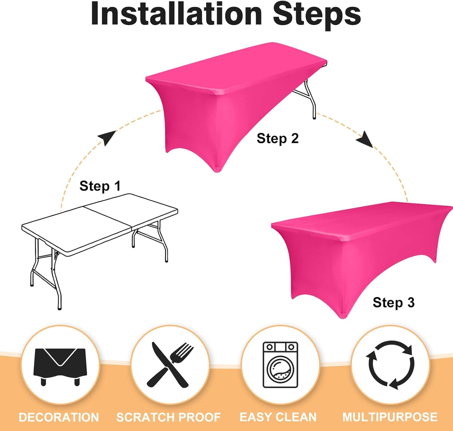 Spandex Waterproof 6' Tablecloths SKU#SW6FT