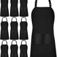 Utopia Kitchen Adjustable Bib Apron Chef Cooking Kitchen Men Women Waitress Server Work Aprons with Pockets SKU#UKABAP