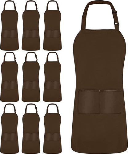 Utopia Kitchen Adjustable Bib Apron Chef Cooking Kitchen Men Women Waitress Server Work Aprons with Pockets SKU#UKABAP