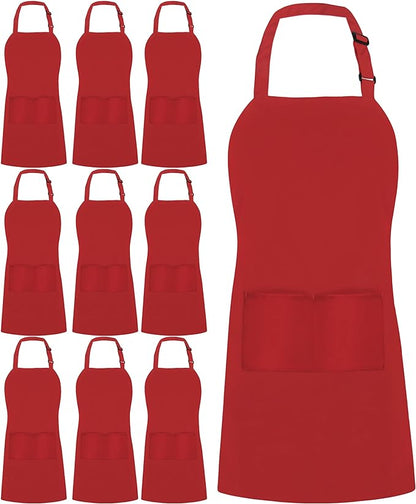 Utopia Kitchen Adjustable Bib Apron Chef Cooking Kitchen Men Women Waitress Server Work Aprons with Pockets SKU#UKABAP