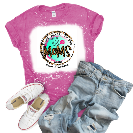 Women's Gildan Heather Heliconia Bad Moms Club Shirt SKU#GHH64000S8