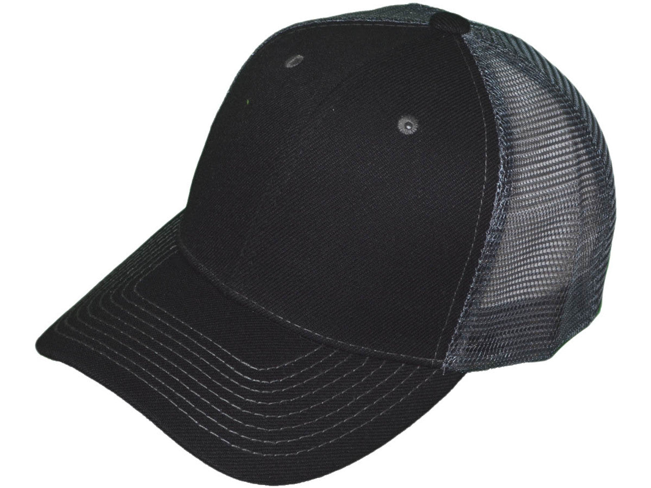 BLANK TRUCKER HATS - STRUCTURED MESH BK CAPS (COMPARE TO RICHARDSON TRUCKER HATS 112) - 5194 SKU#HT_BKC_2810