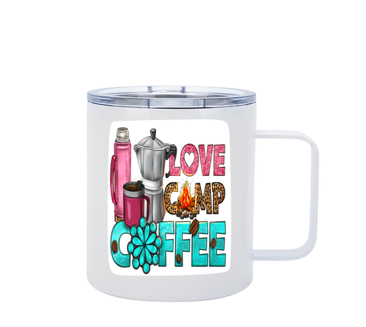 HOGG 10oz Coffee Tumbler w/ Handle & Lid SKU#10HCTHLCC26