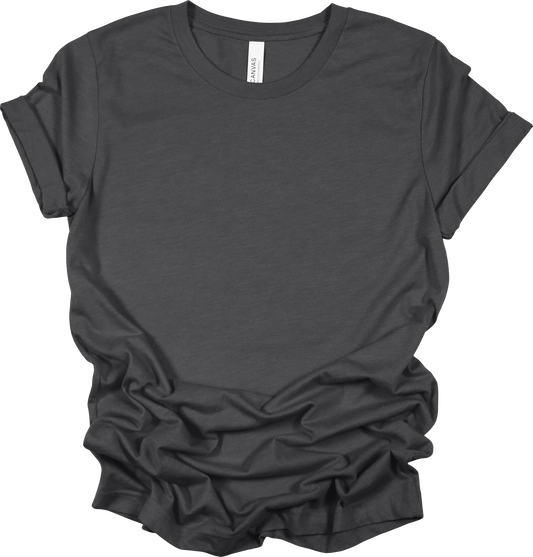 Bella Canva Dark Grey Heather Jersey Shirt 3001CVC SKU#BCDGH3001CVC