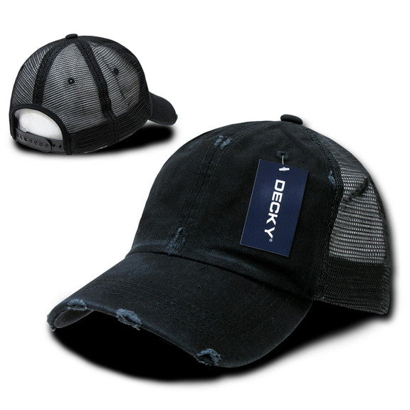 Decky 110 6 Panel Low Profile Relaxed Vintage Trucker Hat SKU#DKY-110
