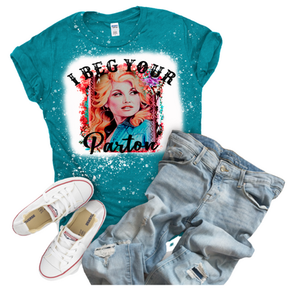 Gildan - Softstyle® T-Shirt - 64000 Heather Gilapagos Blue I Beg Your Parton Shirt  SKU#GHGB6400000660S11