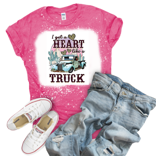 Women's Gildan Heather Heliconia I Got A Heart Like A Truck Shirt SKU#GHH64000S27