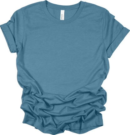 Bella Canva Heather Deep Teal Jersey Shirt 3001CVC SKU#BCHDT3001CVC