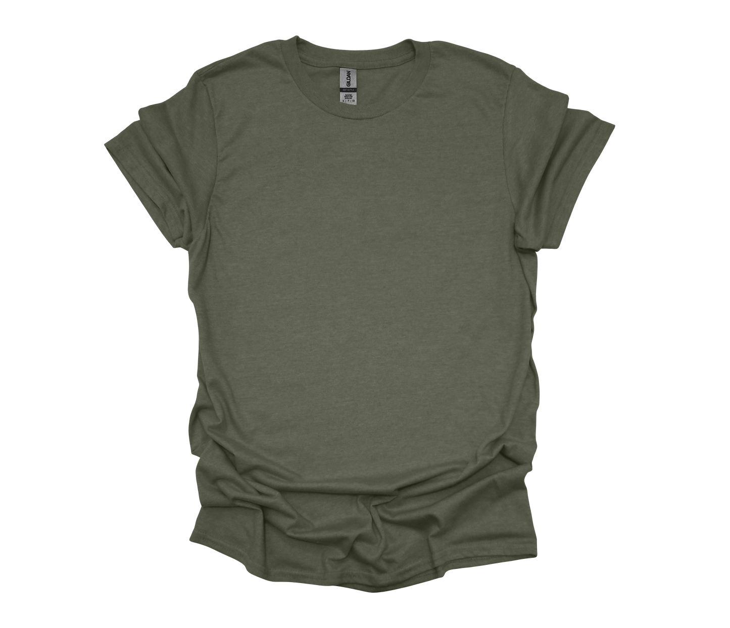 Gildan Heather Military Green Drunkest Bunch of Assholes this Side of Campground Shirt SKU#GHMG64000S124