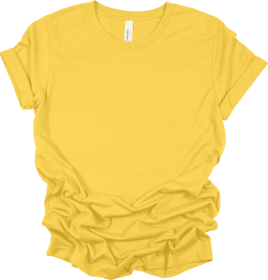Women's Bella Canva Heather Yellow  Shirt SKU#BCHY3001CVC