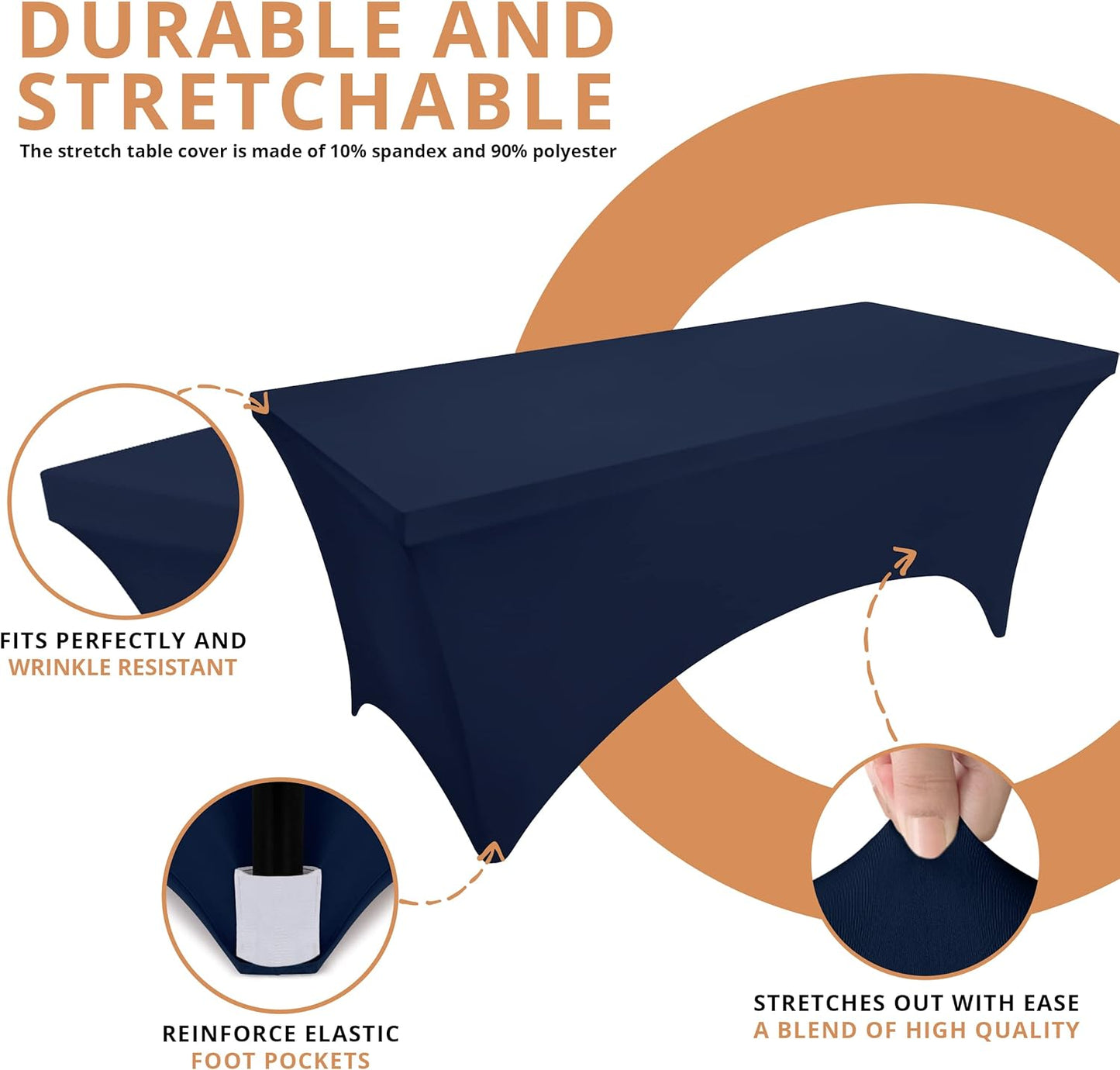 Spandex Waterproof 6' Tablecloths SKU#SW6FT