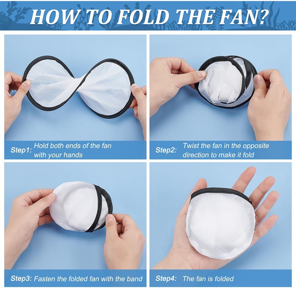 White Foldable Flying Disc Fans SKU#WFFAN