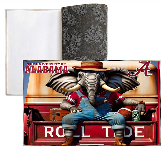 Liberty Bags - Sublimation Dornier Rug Alabama Roll Tide Elephant on back of Truck PSB5080 SKU#LBSDRPS508008666000RUG36