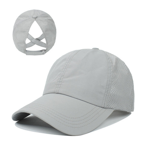 TOPTIE Criss Cross Ponytail Baseball Cap Mesh Quick-Dry Mesh Cooling Ponytail Hat for Women Outdoor Sports SKU#3CAP-PA0306