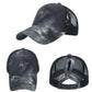 TOPTIE Tie Dye Ponytail Vintage Messy High Bun Washed Cotton Baseball Cap Adjustable Mesh Trucker Hat SKU#	3CAP-PA0120