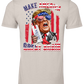 Bella Canva Trump holding a Michelob Ultra Can Heather Cool Grey Jersey Shirt 3001CVC SKU#BCHCGRY3001CVC00706S170