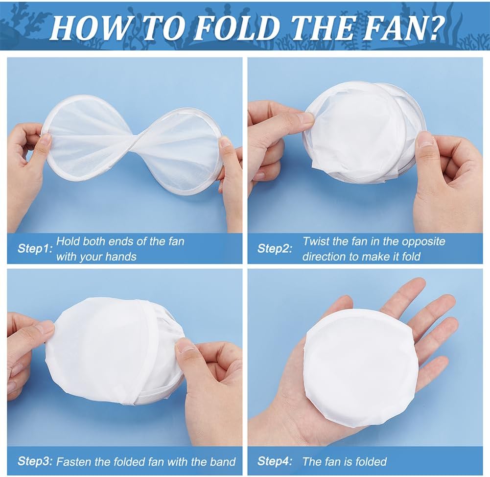 White Foldable Flying Disc Fans SKU#WFFAN